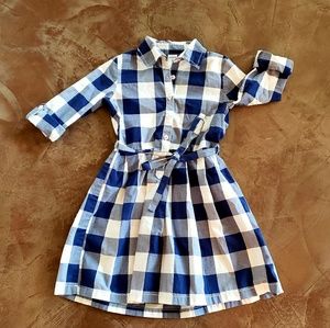 Navy Gingham Dress